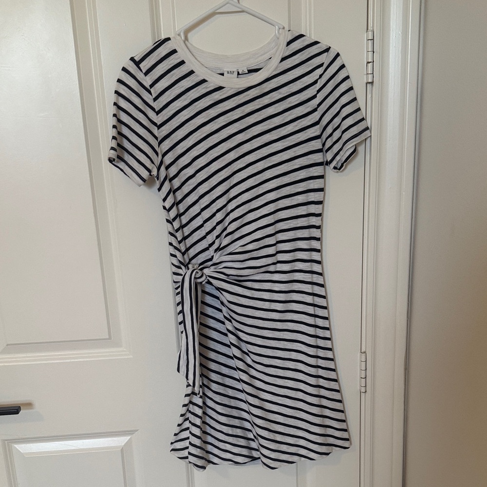 GAP Navy and White Striped Mini Dress